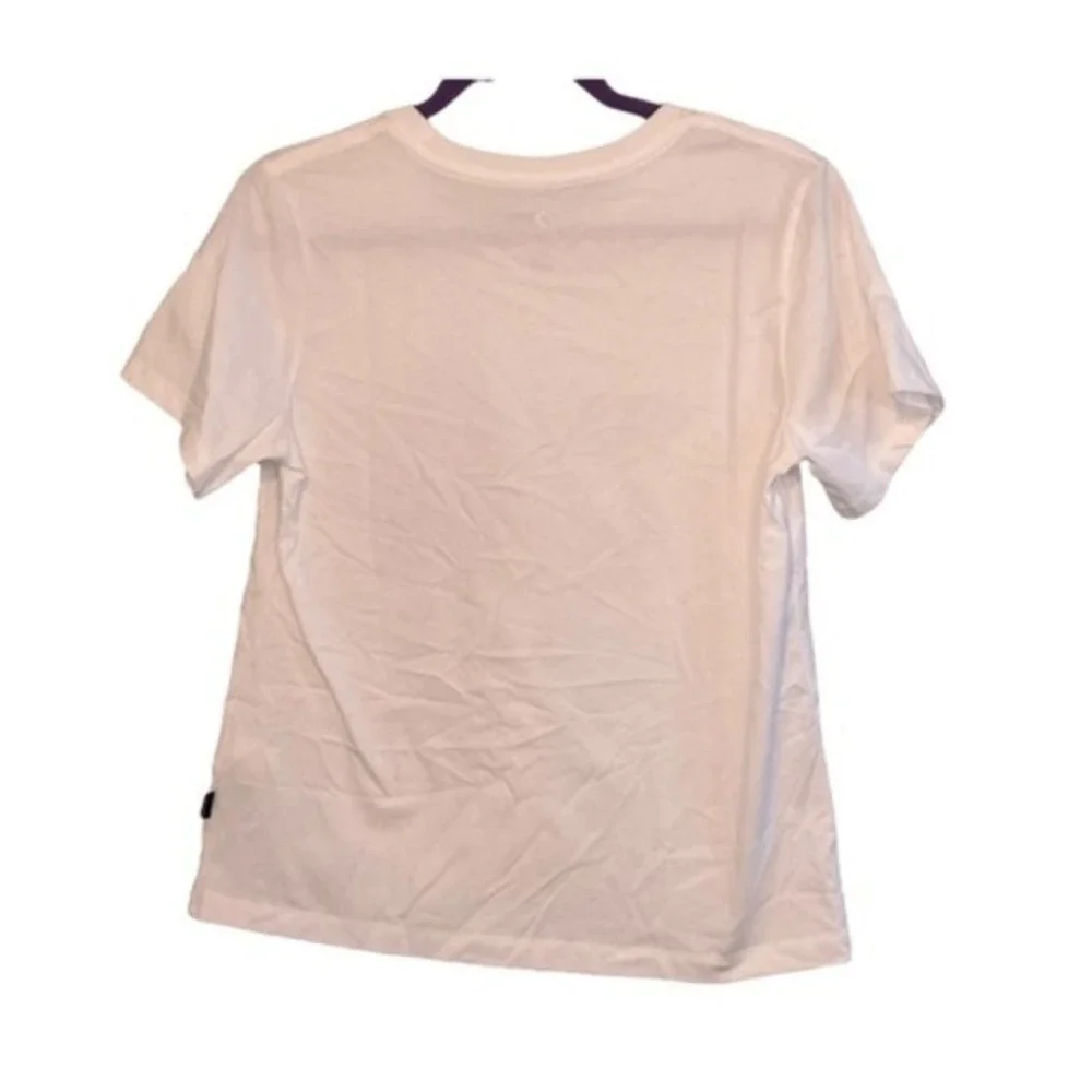 Converse‎ Green High Tops Graphic Tee White Green Knit Short Sleeve L